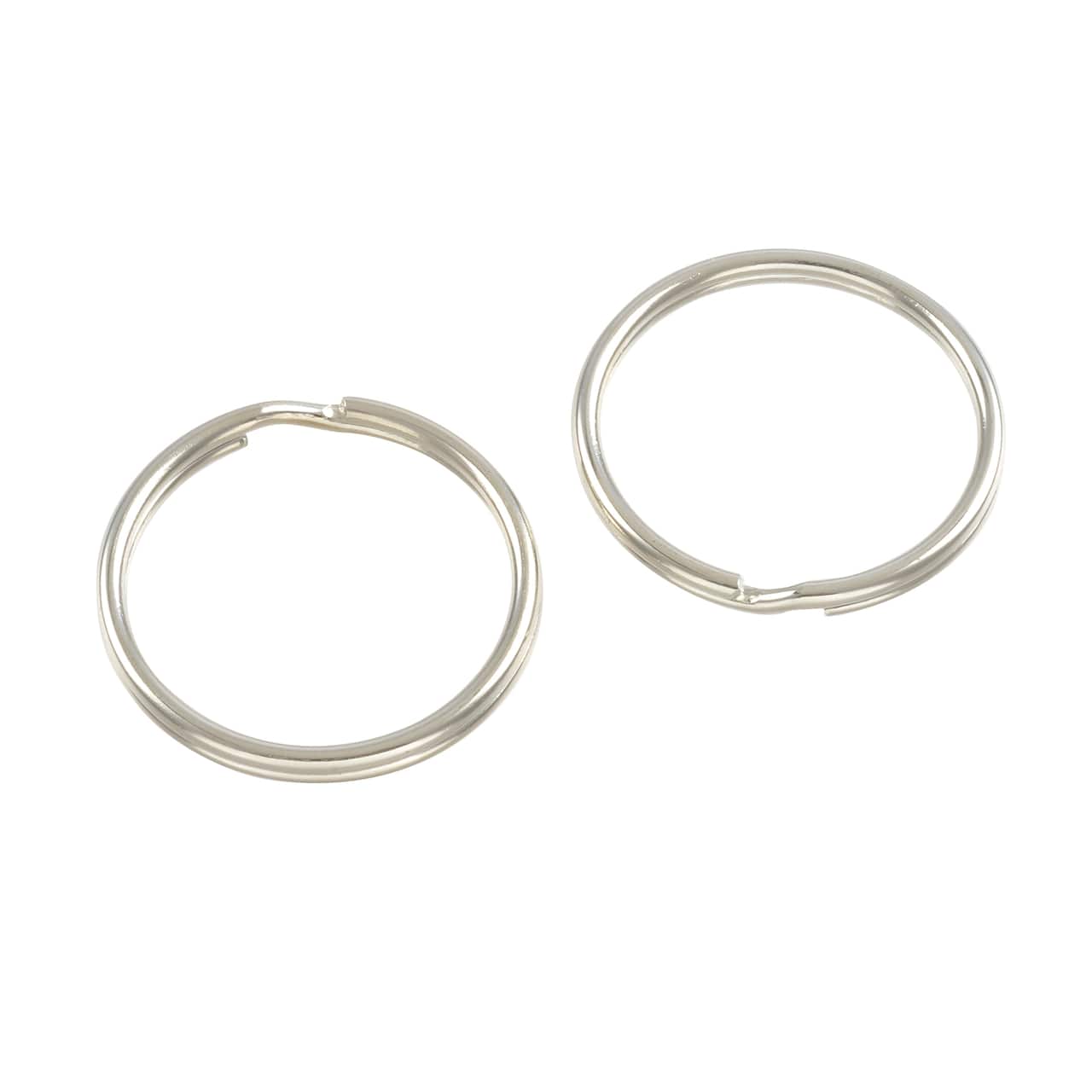 12 Packs: 20 ct. (240 total) Rhodium Split Rings, 32mm by Bead Landing™